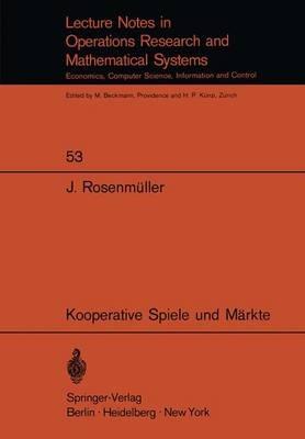 Kooperative Spiele und Märkte - Joachim Rosenmüller - cover