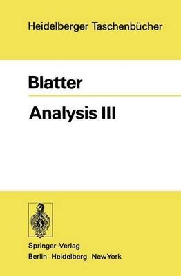 Analysis III - C. Blatter - cover