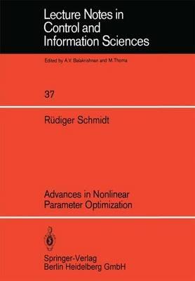 Advances in Nonlinear Parameter Optimization - R. Schmidt - cover