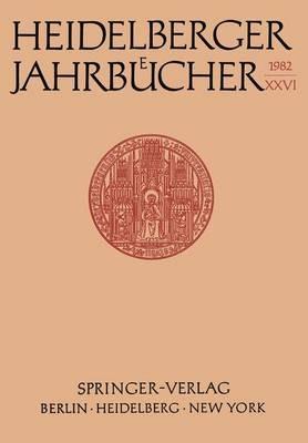 Heidelberger Jahrbücher - H. Schipperges - cover