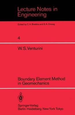 Boundary Element Method in Geomechanics - W.S. Venturini - cover