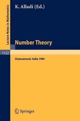 Number Theory: Proceedings of the 4th Matscience Conference held at Otacamund, India, January 5-10, 1984 - cover