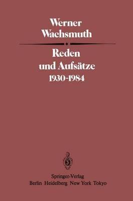 Reden und Aufsätze 1930–1984 - W. Wachsmuth - cover