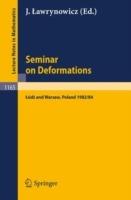 Seminar on Deformations: Proceedings, Lodz-Warsaw 1982/84 - cover