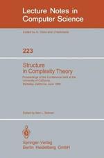 Structure in Complexity Theory: Proceedings of the Conference held at the University of California, Berkeley, June 2-5, 1986