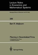 Planning in Decentralized Firms: A Contribution to the Theory on Multilevel Decisions