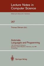 Automata, Languages and Programming: 14th International Colloquium, Karlsruhe, Federal Republic of Germany, July 13-17, 1987. Proceedings
