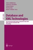 Database and XML Technologies: First International XML Database Symposium, XSYM 2003, Berlin, Germany, September 8, 2003, Proceedings - cover