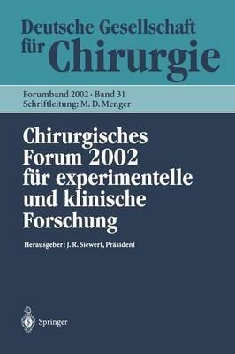 Chirurgisches Forum 2002: für experimentelle und klinische Forschung - cover