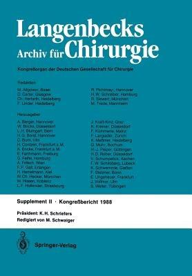Verhandlungen der Deutschen Gesellschaft für Chirurgie: 105. Tagung vom 6. bis 9. April 1988 - cover
