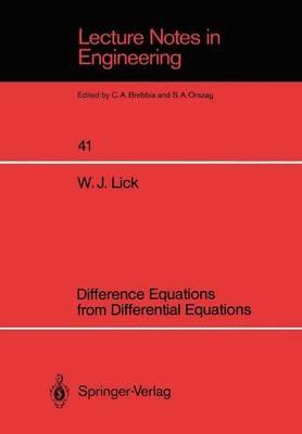 Difference Equations from Differential Equations - Wilbert J. Lick - cover