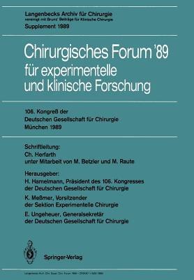 106. Kongreß der Deutschen Gesellschaft für Chirurgie München, 29. März — 1. April 1989 - cover