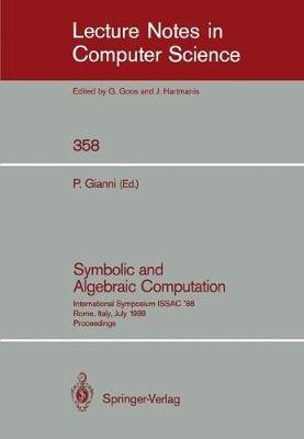 Symbolic and Algebraic Computation: International Symposium ISSAC' 88, Rome, Italy, July 4-8, 1988. Proceedings - cover
