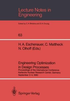 Engineering Optimization in Design Processes: Proceedings of the International Conference, Karlsruhe Nuclear Research Center, Germany, September 3–4, 1990 - cover