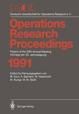 DGOR: Papers of the 20th Annual Meeting / Vorträge der 20. Jahrestagung - cover