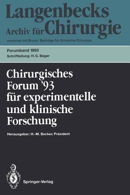 Chirurgisches Forum ’93 für experimentelle und klinische Forschung: 110. Kongreß der Deutschen Gesellschaft für Chirurgie München, 13.–17. April 1993 - cover
