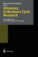 Advances in Business Cycle Research: With Application to the French and US Economies - cover