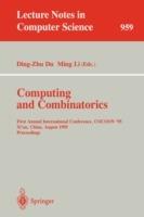 Computing and Combinatorics: First Annual International Conference, COCOON '95, Xi'an, China, August 24-26, 1995. Proceedings - cover
