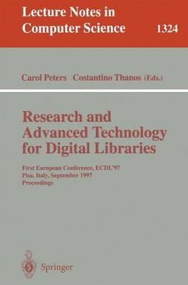 Research and Advanced Technology for Digital Libraries: First European Conference, ECDL '97 Pisa, Italy, September 1-3, 1997 Proceedings - cover