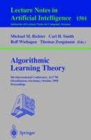 Algorithmic Learning Theory: 9th International Conference, ALT’98, Otzenhausen, Germany, October 8–10, 1998 Proceedings - cover