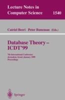 Database Theory - ICDT'99: 7th International Conference, Jerusalem, Israel, January 10-12, 1999, Proceedings - cover