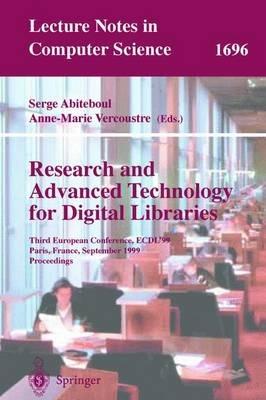 Research and Advanced Technology for Digital Libraries: Third European Conference, ECDL'99, Paris, France, September 22-24, 1999, Proceedings - cover