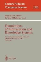 Foundations of Information and Knowledge Systems: First International Symposium, FoIKS 2000, Burg, Germany, February 14-17, 2000 Proceedings - cover