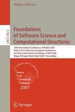 Foundations of Software Science and Computational Structures: 10th International Conference, FOSSACS 2007, Held as Part of the Joint European Conferences on Theory and Practice of Software, ETAPS 2007, Braga, Portugal, March 24-April 1, 2007, Proceedings