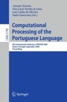 Computational Processing of the Portuguese Language: 8th International Conference, PROPOR 2008 Aveiro, Portugal, September 8-10, 2008, Proceedings - cover