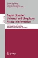 Digital Libraries: Universal and Ubiquitous Access to Information: 11th International Conference on Asian Digital Libraries, ICADL 2008, Bali, Indonesia, December 2-5, 2008, Proceedings - cover