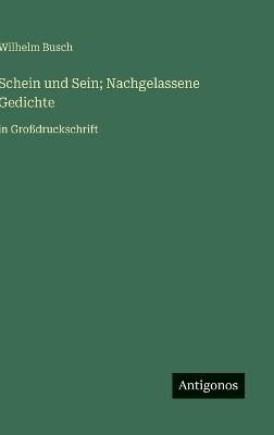 Schein und Sein; Nachgelassene Gedichte: in Großdruckschrift - Wilhelm Busch - cover