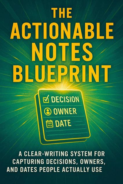 The Actionable Notes Blueprint