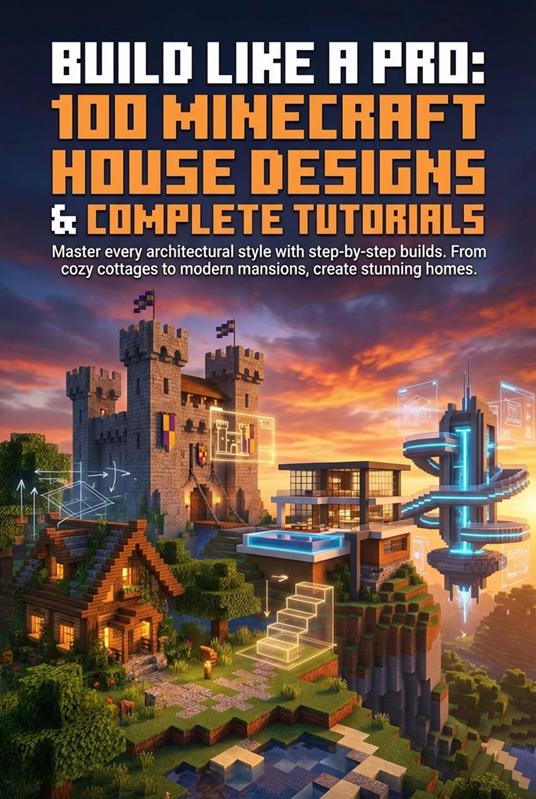 Build Like a Pro: 100 Minecraft House Designs & Complete Tutorials - PattersonDavid - ebook