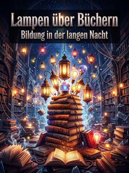 Lampen über Büchern