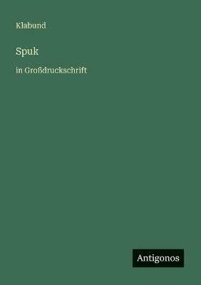 Spuk: in Großdruckschrift - Klabund - cover