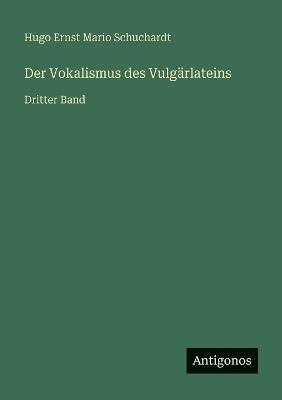 Der Vokalismus des Vulgärlateins: Dritter Band - Hugo Ernst Mario Schuchardt - cover