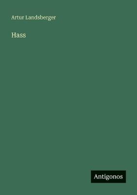 Hass - Artur Landsberger - cover