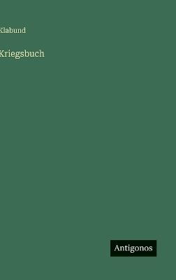 Kriegsbuch - Klabund - cover