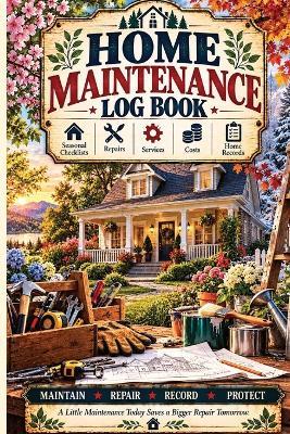 Home Maintenance Log Book: A Homeowner's Maintenance & Repair Record Book for Seasonal Checklists, Home Repairs, Service Records, Costs, Warranties, HVAC, Paint & Property Upkeep - Inge Baum - cover