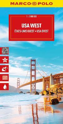 USA West Marco Polo Map: Pacific Coast, Sierra Nevada, Rocky Mountains - Marco Polo - cover