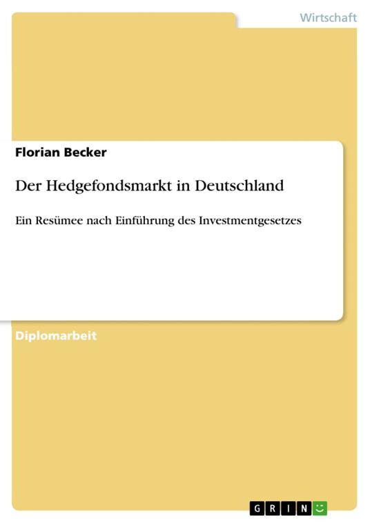 Der Hedgefondsmarkt in Deutschland