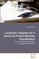 Corporate Litigation As A Device To Protect Minority Shareholders - Sylvain DuBois - cover