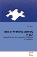 Role of Working Memory in SLA - Clare Wright - cover