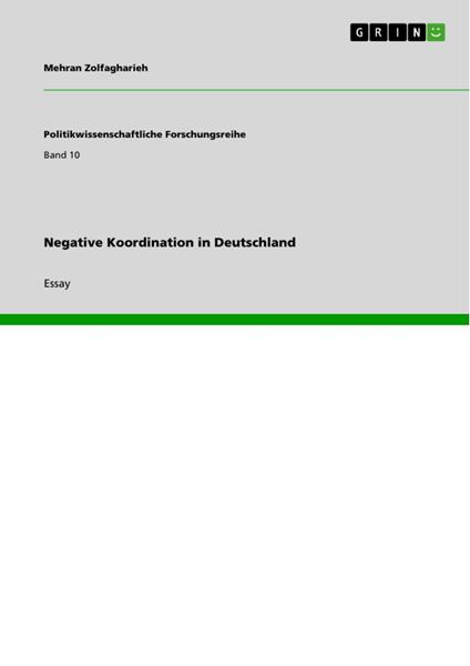 Negative Koordination in Deutschland