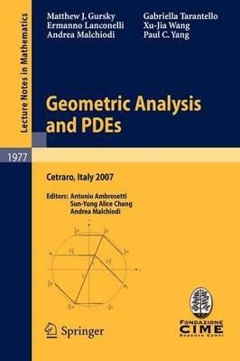 Geometric Analysis and PDEs: Lectures given at the C.I.M.E. Summer School held in Cetraro, Italy, June 11-16, 2007 - Matthew J. Gursky,Ermanno Lanconelli,Andrea Malchiodi - cover