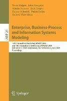 Enterprise, Business-Process and Information Systems Modeling: 10th International Workshop, BPMDS 2009, and 14th International Conference, EMMSAD 2009, held at CAiSE 2009, Amsterdam, The Netherlands, June 8-9, 2009, Proceedings - cover