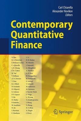 Contemporary Quantitative Finance: Essays in Honour of Eckhard Platen - cover