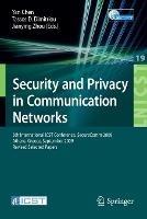 Security and Privacy in Communication Networks: 5th International ICST Conference, SecureComm 2009, Athens, Greece, September 14-18, 2009, Revised Selected Papers - cover