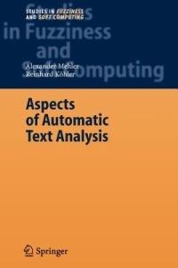 Aspects of Automatic Text Analysis - cover