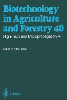 High-Tech and Micropropagation VI - cover